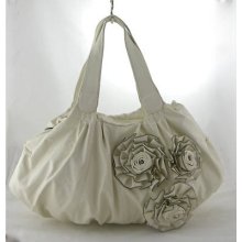 Designer Inspired Flower Satchel Purse In 3 Diff Colors