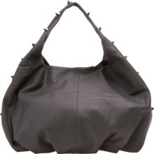 Deux Lux Oversized Stud Empire Hobo - CHARCOAL