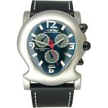 Dexter Sinister Hex Chronograph Black Leather And Dial Men's Watch