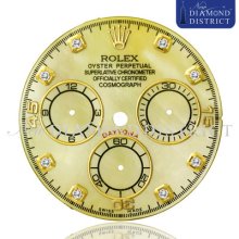 Diamond Gold Mother Of Pearl Dial For Rolex Daytona Watch