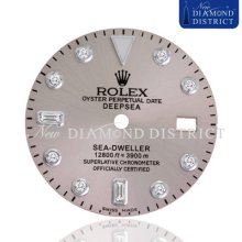 Diamond Steel Grey Color Dial For Rolex Sea-dweller Deepsea 116660 Watch