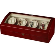 Diplomat 8-watch programmable winder, style: cherry - Cherrywood/Cream