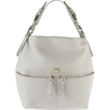 Dooney & Bourke Dillen Leather Medium Zipper Pocket Sac Hobo Bag - White - One Size