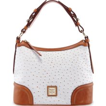 Dooney & Bourke Ostrich Embossed 75th Anniversary Hobo Bag - Bone