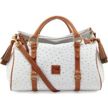 Dooney & Bourke Ostrich-Embossed Florentine Satchel - Bone