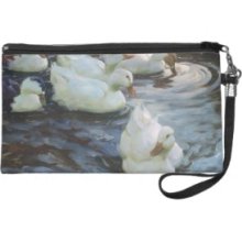 Ducks on a Pond Wristlet Purses