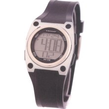 Dunlop DUN-118L01 - Dunlop Lady Digital Chronograph Watch, Black Dial And Band.