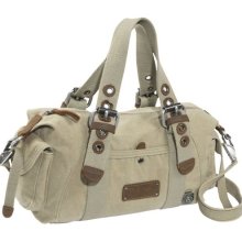 Earth Axxessories Khaki Canvas Satchel