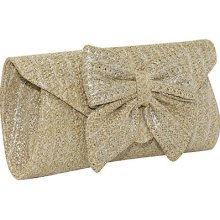 Earth Axxessories Straw Clutch - Silver Beige