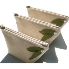 Eco Wedding, Linen Bridesmaid Clutch Purses - Set of 9