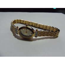 Elgin Women's Goldtone Austrian Crystals Dress Watch Eg112st.new