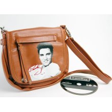 Elvis Presley cross body bag (Brown) : EP-8145665BR