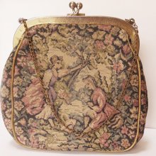 Embroidered Scenic Purse