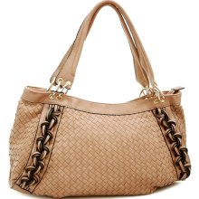 Emperia woven shoulder bag - Pinkish Brown