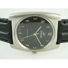 Enicar 17 Star Jewels Winding Swiss Mens Watch Black