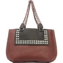 Eva Rhinestone Bag Wine