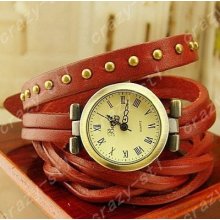 Fashion 6 Color Super Lady Classic Strap Roma Number Dial Quartz Elegant Watch