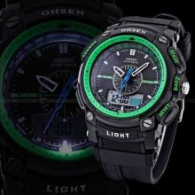 Fashion Black Men Army Military Analog Quartz Sport Waterproof Wrist Watch