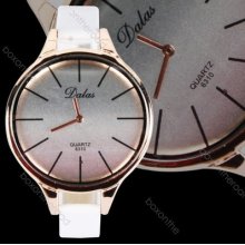 Fashion Classic Women Dress Leather Band Analog Quartz Wrist Watch 4 Colors