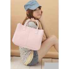 Fashion Lady Ol Korea Simple Handbag Tote Baguette Clutch Purse Faux Leather Bag