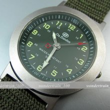 Fashion Quartz Hour Analog Unisex Army Green Wrist Watch Wha145