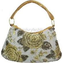 Fashion Tapestry Beaded Florals Shoulder Bag Hobo 6 Colors