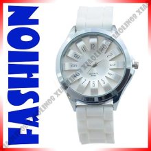 Fashion Unisex Jelly Candy Dial Quartz Wrist Silicone Watch Bangle 12 Colors Hot