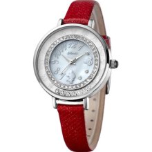 Fashion Watch Girl Ladies Watches Diamond Dial Thin Leather Band 51022