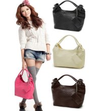 Fashion Womens Retro Style Knitting Shoulder Tote Shopper Handbags Bags