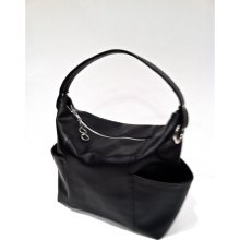 Faux/Vegan Leather Handbag - Black