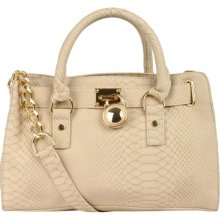 Felicity Exotic Satchel - Beige ...