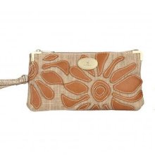 Fiorelli Ladies Clutch Bag Tan Floral Dreams Design Wristlet