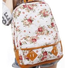 Floral Shoulder Bag Pastoral Style Canvas Shoulder Bag Schoolbag Female 062