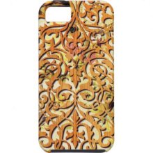 Floral Vintage Damask wood on shabby chic sketch Iphone 5 Cover