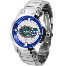 Florida Gators Logo- Mens Titan Steel Watch