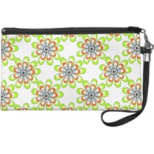 Flowers Bagette Wristlet Bag