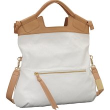 Foley + Corinna Mid City Painted Canvas Tote White