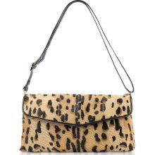 Fontanelli - Fontanelli Calfhair Leopard Print Shoulder Bag