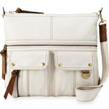 FossilÂ® Bone Morgan Top Zip Crossbody