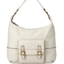 FossilÂ® Bone Tate Leather Hobo