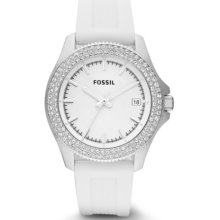 Fossil Retro Traveler Three Hand Silicone Watch - White - AM4462