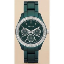 Fossil Women's ES2951 Green Stainless-Steel Quartz Watch with Green