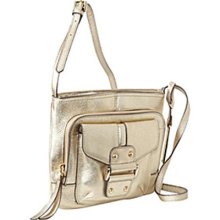 Franco Sarto Romy Soft Gold Leather Crossbody Bag