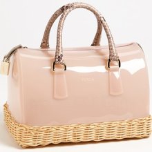 Furla 'Candy' Rubber Satchel Rosa Naturale