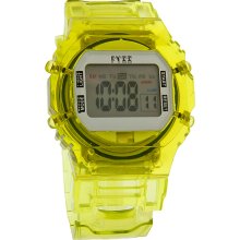 FYZZ Shock Juniors Digital Alarm Chronograph Yellow Resin Quartz Watch 14284