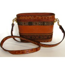 Gabbrielli Firenze Brown Leather Purse Shoulder Bag, Cross Body Bag Bucket Style