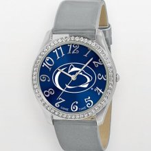 Game Time Glitz Penn State Nittany Lions Silver Tone Crystal Watch -