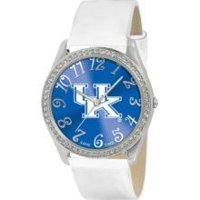 Game Time Watch, Womens University of Kentucky White Leather Strap 40m