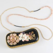 Garden of Golden Splendor, Vintage-Jeweled Clutch