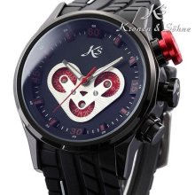 Genuine Ks Automatic Mechanical Day Date 24 Hours Men Silicone Wrist Watch